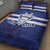 Canada Hockey Team Quilt Bed Set Maple Leaf Blue Version