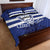 Canada Hockey Team Quilt Bed Set Maple Leaf Blue Version