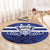 Canada Hockey Team Round Carpet Maple Leaf Blue Version