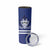 Custom Canada Hockey Team Skinny Tumbler Maple Leaf Blue Version