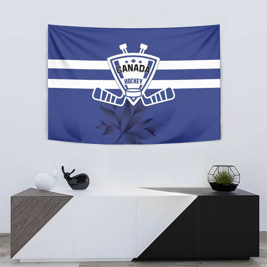 Canada Hockey Team Tapestry Maple Leaf Blue Version