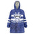 Custom Canada Hockey Team Wearable Blanket Hoodie Maple Leaf Blue Version