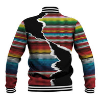 Mexico Aztec Circle Baseball Jacket Poncho Pattern