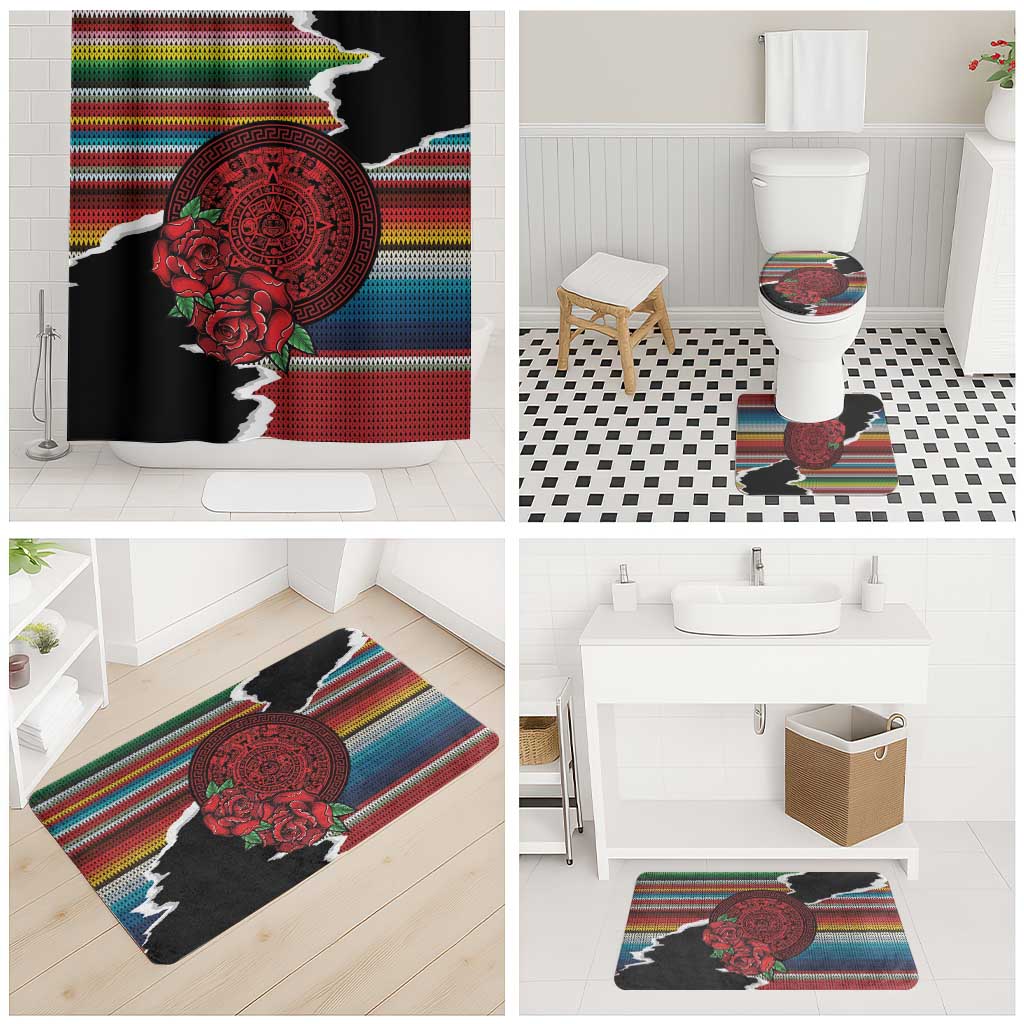 Mexico Aztec Circle Bathroom Set Poncho Pattern