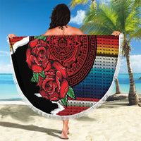 Mexico Aztec Circle Beach Blanket Poncho Pattern