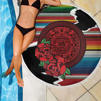 Mexico Aztec Circle Beach Blanket Poncho Pattern