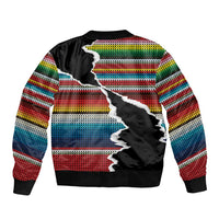 Mexico Aztec Circle Bomber Jacket Poncho Pattern