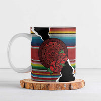 Mexico Aztec Circle Ceramic Mug Poncho Pattern