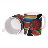 Mexico Aztec Circle Ceramic Mug Poncho Pattern