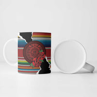 Mexico Aztec Circle Ceramic Mug Poncho Pattern