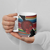Mexico Aztec Circle Ceramic Mug Poncho Pattern