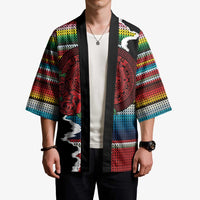 Mexico Aztec Circle Kimono Poncho Pattern