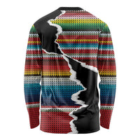 Mexico Aztec Circle Long Sleeve Shirt Poncho Pattern