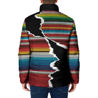 Mexico Aztec Circle Padded Jacket Poncho Pattern