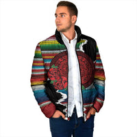 Mexico Aztec Circle Padded Jacket Poncho Pattern