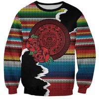 Mexico Aztec Circle Sweatshirt Poncho Pattern