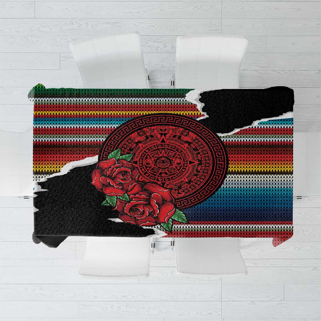 Mexico Aztec Circle Tablecloth Poncho Pattern