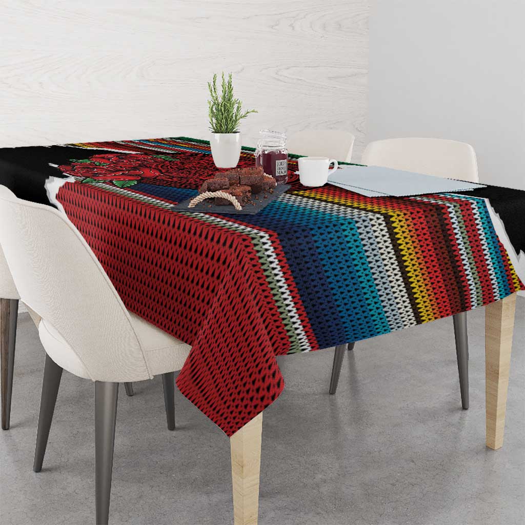 Mexico Aztec Circle Tablecloth Poncho Pattern