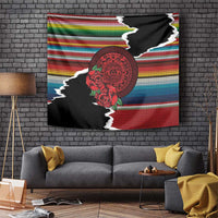 Mexico Aztec Circle Tapestry Poncho Pattern