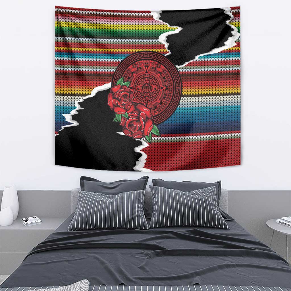 Mexico Aztec Circle Tapestry Poncho Pattern