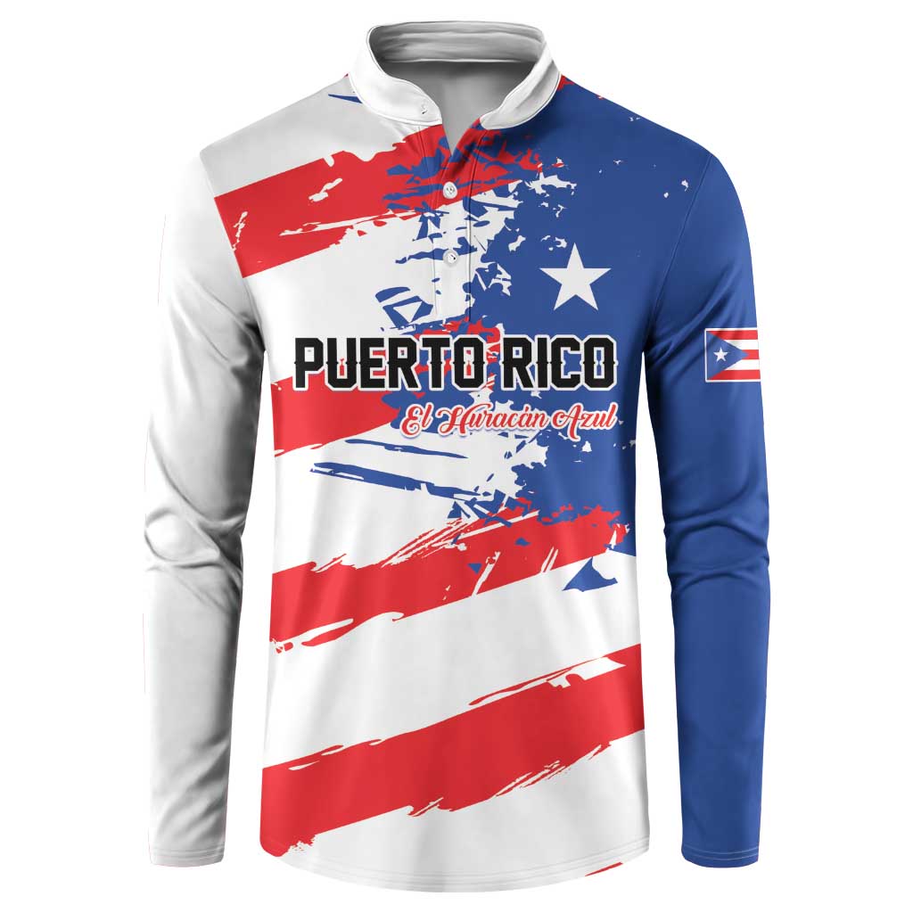 Custom Football 2026 Puerto Rico Button Sweatshirt Come On El Huracan Azul