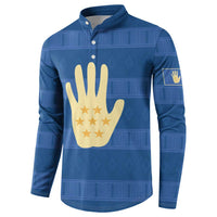 Kingdom of Loango Button Sweatshirt African Pattern Flag Stylized