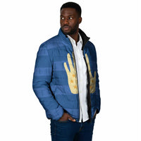 Kingdom of Loango Padded Jacket African Pattern Flag Stylized