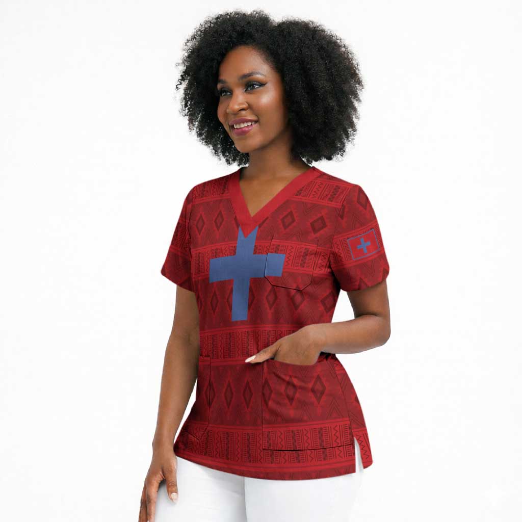Kingdom of Ndongo Scrub Top Utuminu ua Ngola