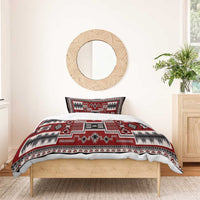 Navajo Tribal Pattern Vintage Red Bedding Set