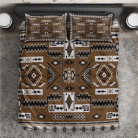 Navajo Tribal Pattern Vintage Brown Bedding Set