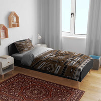 Navajo Tribal Pattern Vintage Brown Bedding Set
