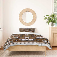 Navajo Tribal Pattern Vintage Brown Bedding Set