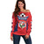 Personalized Panama 2024 Football Off Shoulder Sweater Go Los Canaleros - Wonder Print Shop