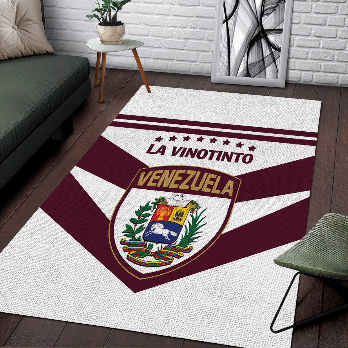 Venezuela 2024 Football Area Rug Mano tengo fe La Vinotinto - Wonder Print Shop