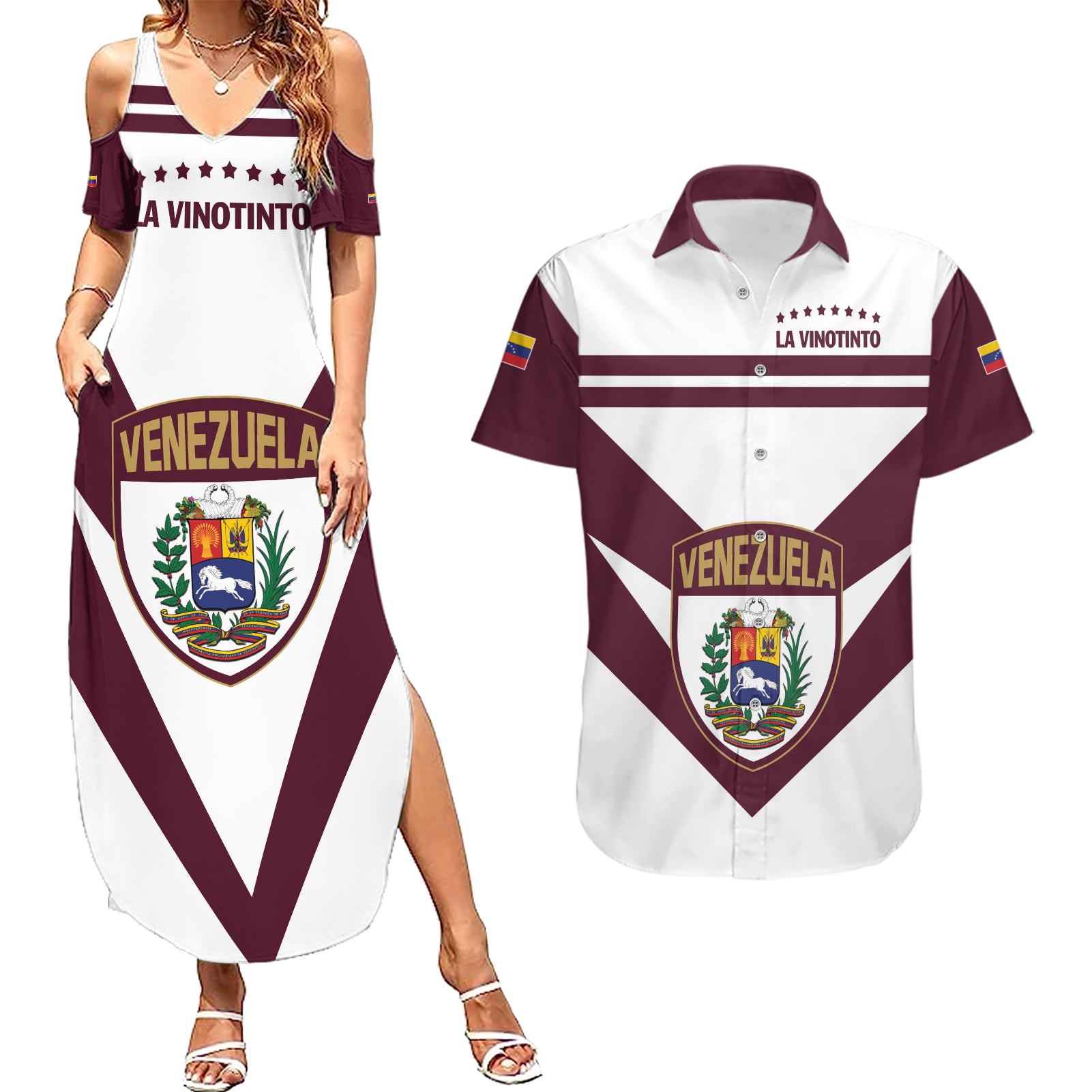 Personalized Venezuela 2024 Football Couples Matching Summer Maxi Dress and Hawaiian Shirt Mano tengo fe La Vinotinto - Wonder Print Shop