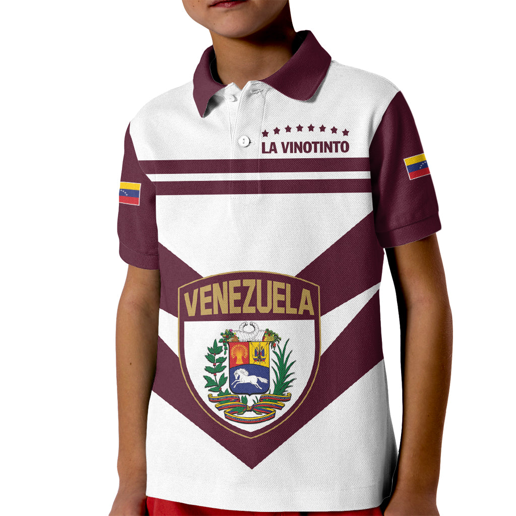 Personalized Venezuela 2024 Football Kid Polo Shirt Mano tengo fe La Vinotinto - Wonder Print Shop