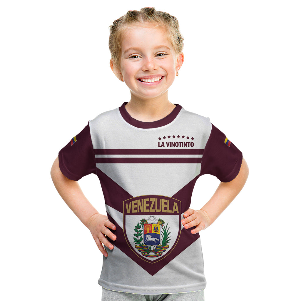 Personalized Venezuela 2024 Football Kid T Shirt Mano tengo fe La Vinotinto - Wonder Print Shop