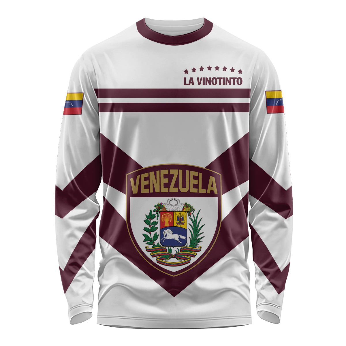 Personalized Venezuela 2024 Football Long Sleeve Shirt Mano tengo fe La Vinotinto - Wonder Print Shop