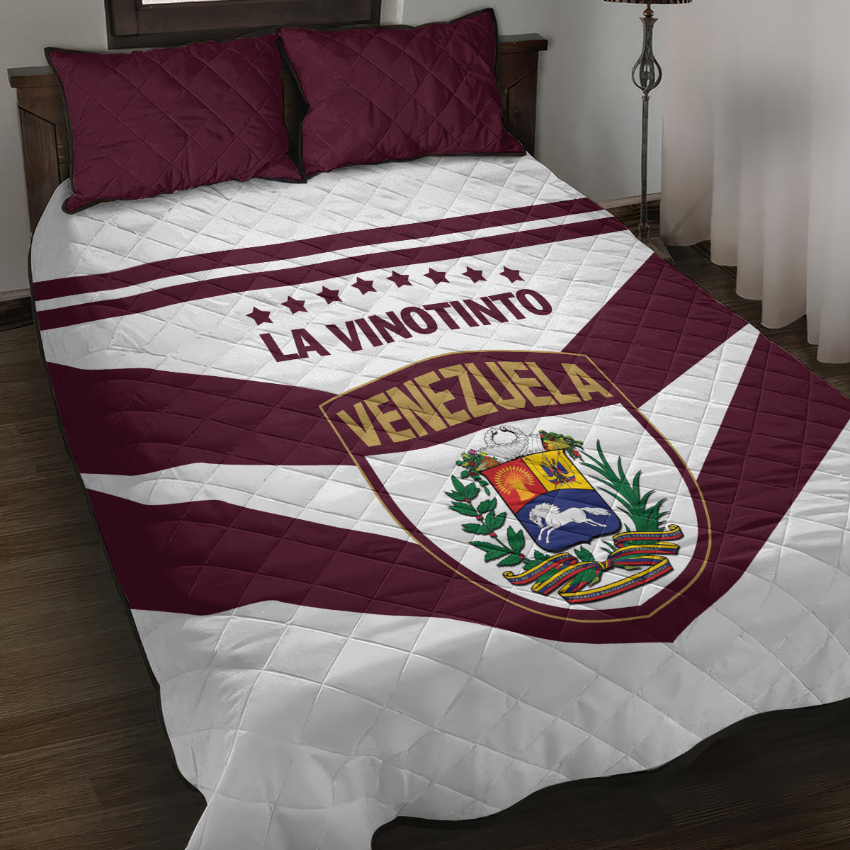 Venezuela 2024 Football Quilt Bed Set Mano tengo fe La Vinotinto - Wonder Print Shop