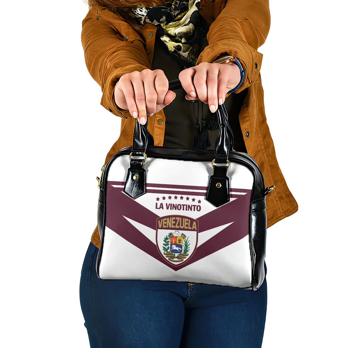 Venezuela 2024 Football Shoulder Handbag Mano tengo fe La Vinotinto