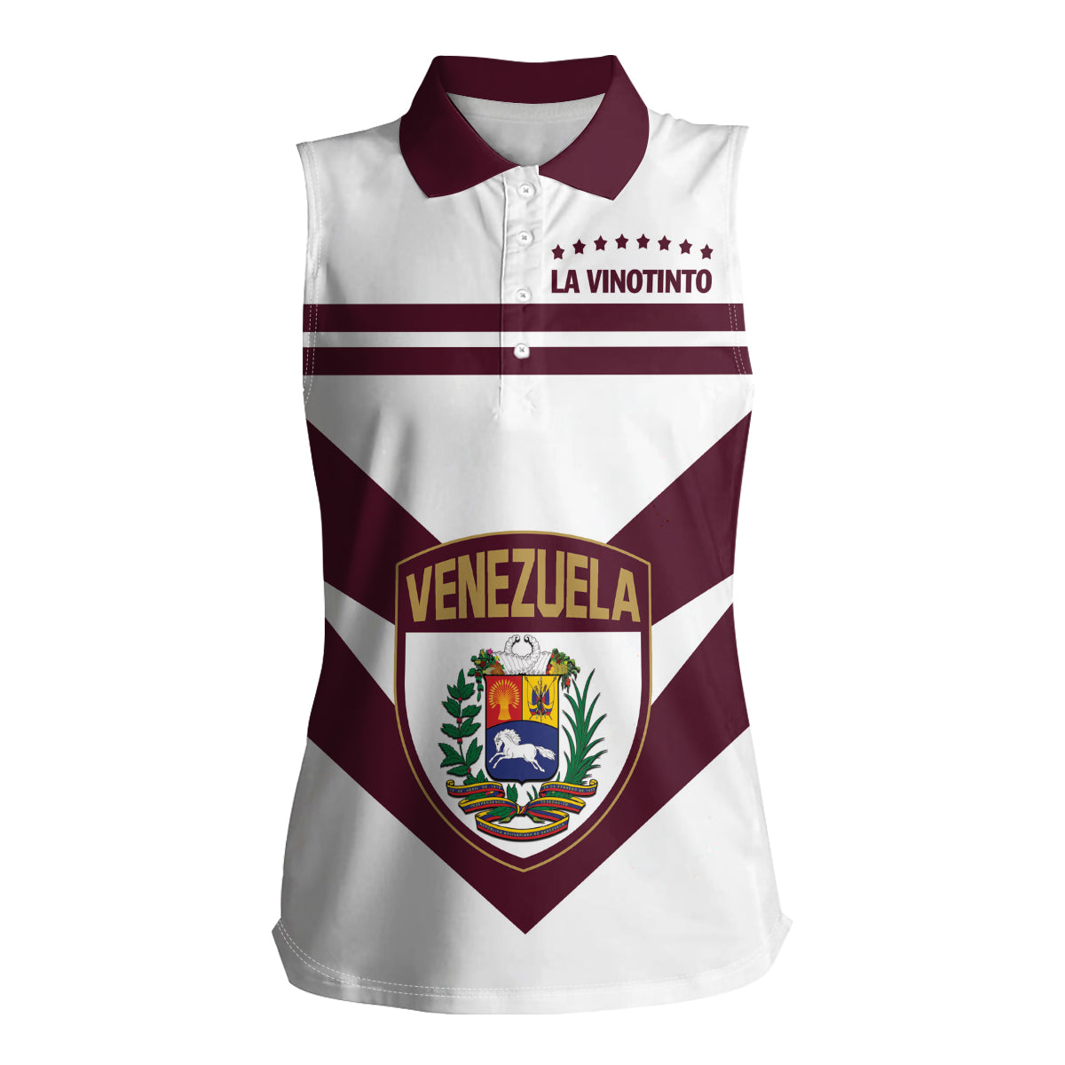 Personalized Venezuela 2024 Football Women Sleeveless Polo Shirt Mano tengo fe La Vinotinto - Wonder Print Shop