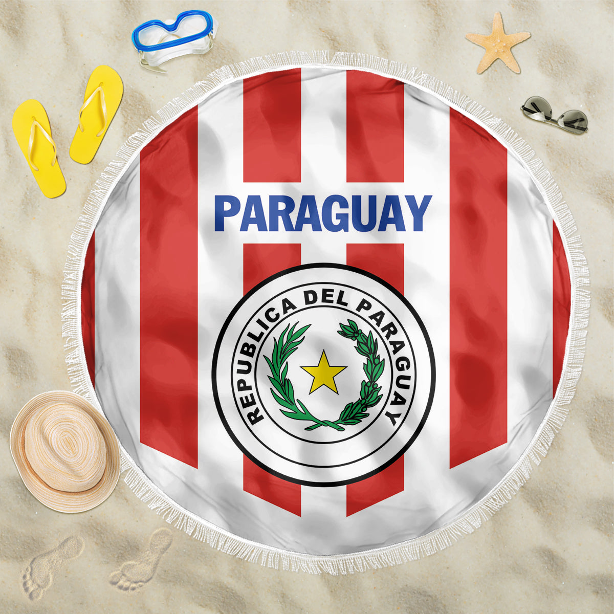 Paraguay 2024 Football Beach Blanket Come On La Albirroja - Wonder Print Shop