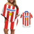 Personalized Paraguay 2024 Football Couples Matching Off Shoulder Short Dress and Hawaiian Shirt Come On La Albirroja - Wonder Print Shop