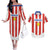 Personalized Paraguay 2024 Football Couples Matching Off The Shoulder Long Sleeve Dress and Hawaiian Shirt Come On La Albirroja - Wonder Print Shop