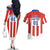 Personalized Paraguay 2024 Football Couples Matching Off The Shoulder Long Sleeve Dress and Hawaiian Shirt Come On La Albirroja - Wonder Print Shop