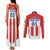 Personalized Paraguay 2024 Football Couples Matching Tank Maxi Dress and Long Sleeve Button Shirt Come On La Albirroja - Wonder Print Shop