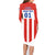 Personalized Paraguay 2024 Football Family Matching Long Sleeve Bodycon Dress and Hawaiian Shirt Come On La Albirroja - Wonder Print Shop