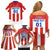 Personalized Paraguay 2024 Football Family Matching Off Shoulder Short Dress and Hawaiian Shirt Come On La Albirroja - Wonder Print Shop