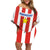 Personalized Paraguay 2024 Football Family Matching Off Shoulder Short Dress and Hawaiian Shirt Come On La Albirroja - Wonder Print Shop