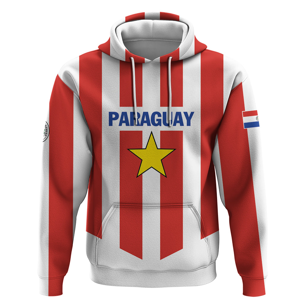 Personalized Paraguay 2024 Football Hoodie Come On La Albirroja - Wonder Print Shop